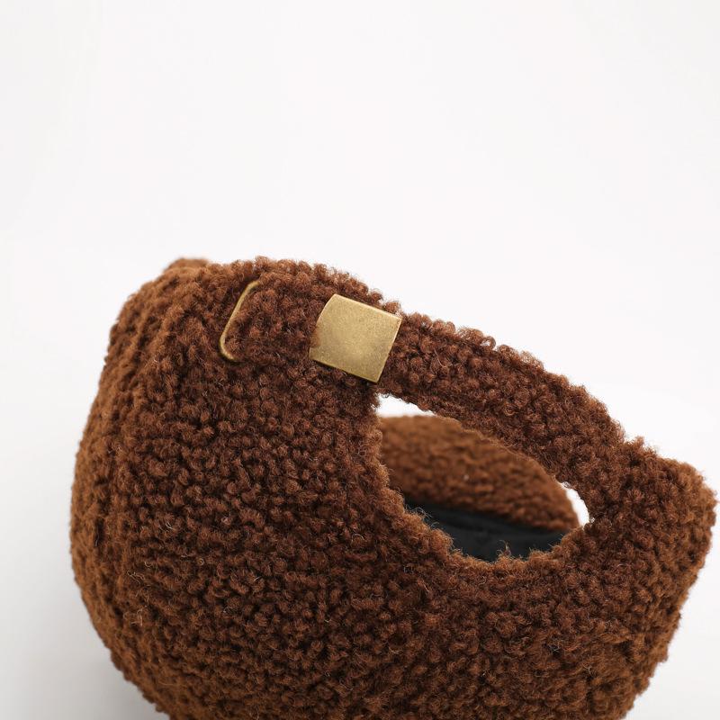 Autumn Winter Lamb Wool Baseball Cap Plush Warm Cap Large Head Circumference Embroidered Letter Cap