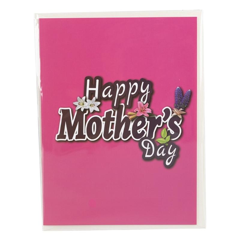 Unique 3D Flower Card Mother’s Day 3D Blessing Card DIY Blessing Message Unique Decoration for Holiday Special Day
