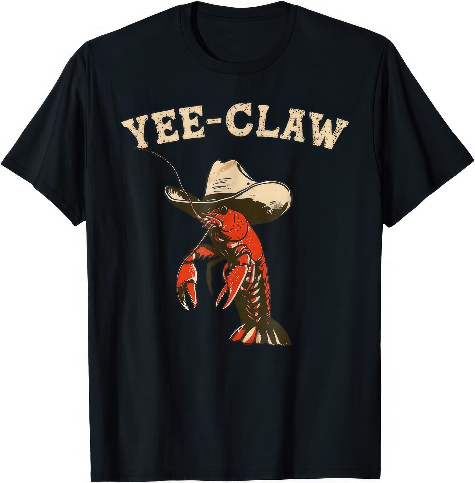 Yee Claw Funny Crawfish Cajun Seafood Festival Humor T Shirt M