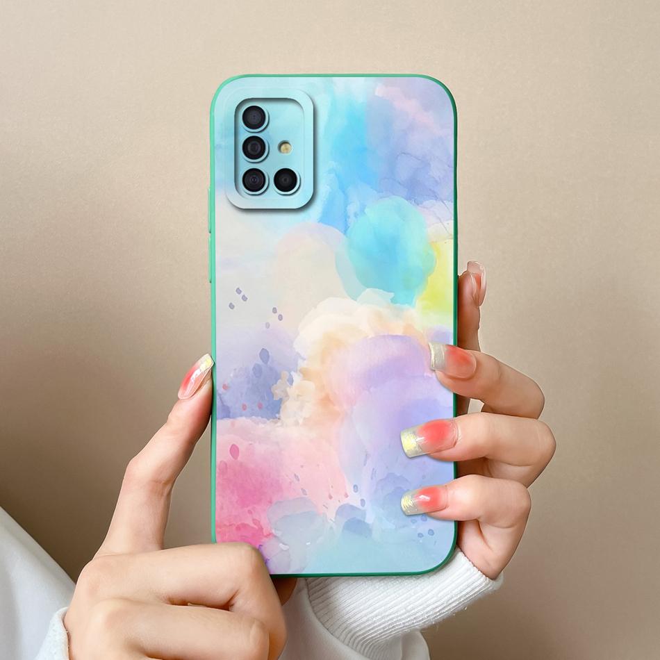 For Samsung Galaxy A51 A71 A31 Phone Case Cartoon Full Protection Cases For Samsung A 51 71 31 Soft Liqiud Silicone Back Cover
