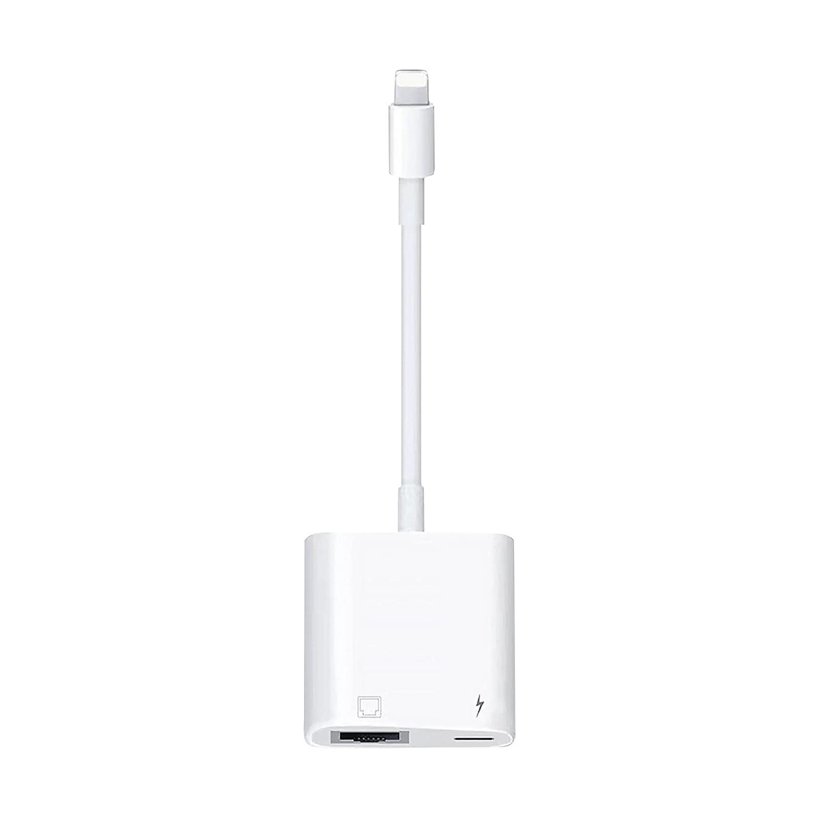 

Мережевий адаптер Lightnin-g до RJ45 Ethernet LAN із зарядним портом One Size