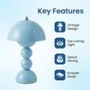 Xiaomi 1pc Retro Mushroom Table Lamp, Touch Control Aesthetic Bubble Bedside Lamp, Dimmable Decor Desk Lamp for Bedroom Home Decor Gift