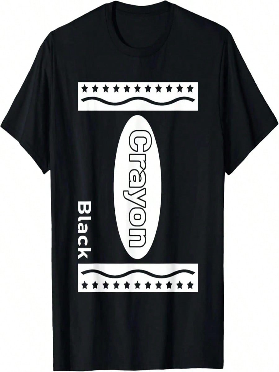 Funny Black Crayon Costume Halloween Matching Group Costumes T-Shirt S