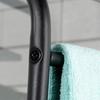 Black metal towel rack