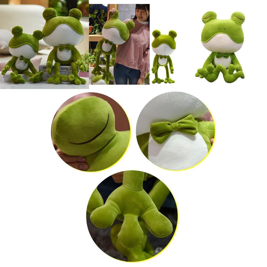 Adorable Soft Plush Frog Stuffed Animal Toy Ideal For Kids Bedtime Cuddly Pillow