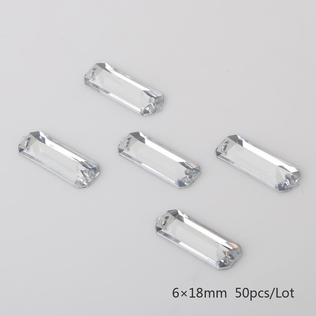 

Круглые многогранные акриловые стразы с плоской задней стороной и двумя отверстиями для DIY ювелирных аксессуаров Rectangle