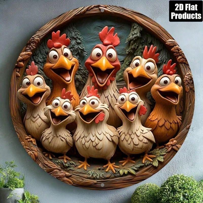 Metal Poster Chicken Retro Kitchen Wall Art