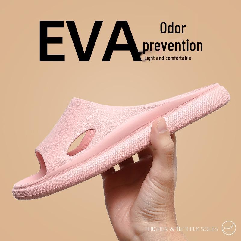 

Летние нескользящие тапочки из ЭВА для женщин - для дома/улицы, толстая подошва, плоская подошва, сандалии для пар 38-39 (23.8cm)