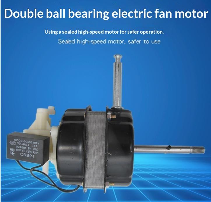 Electric Fan Motor 220V Dual Ball Bearing Copper Wire High Speed Anti-rust Motor for Outdoor Stand Fan