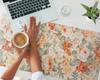 Anti-slip Desk Mat with Vintage Floral Pattern 100x50 Cm