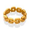 Minimalist European Gold-Plated Titanium Steel Link Ring for Men & Women