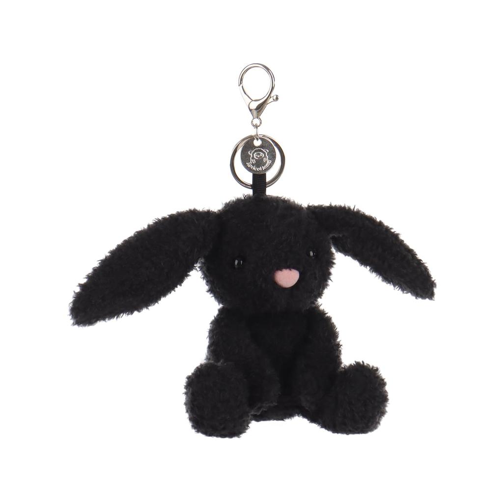 Apricot Lamb Black Velvet Bunny Cute Soft Keychain Plush Toy, Perfect for Boys and Girls, Fits Kids Backpacks and Purses, 12cm