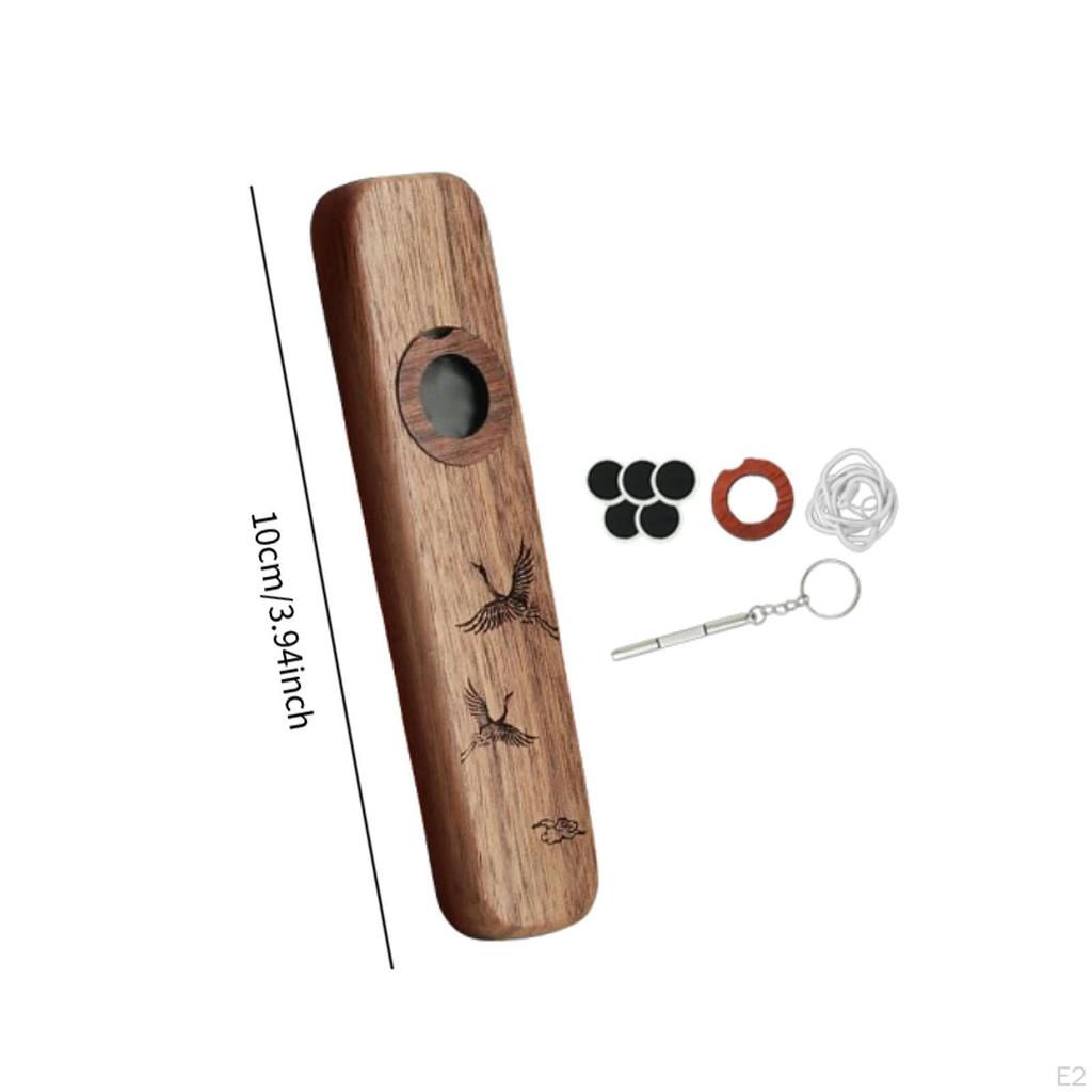 Kazoo Flute Crafted From Wood with Accessories for Outdoor Celebrations