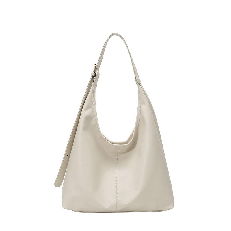 Bags Women'S Fashion Simple Shoulder Bag Large Capacity Pu Commuter Tote Bag Premium Retro Underarm Bag