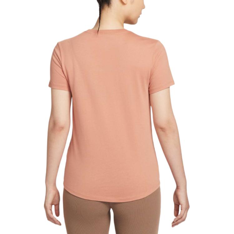 Nike T Shirts Women's Coral Crew Neck Moderate DX7907-688