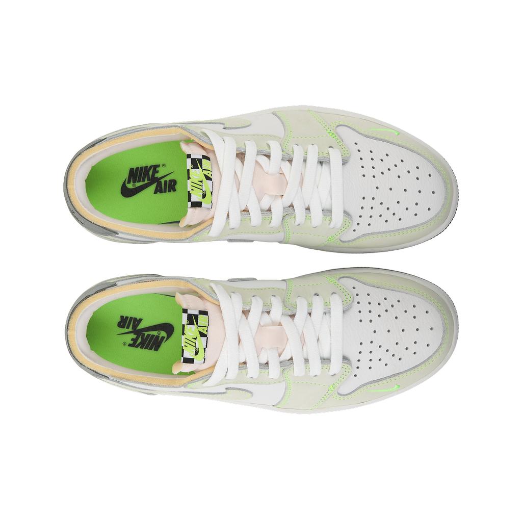Air Jordan 1 Retro Low OG Vert Fantôme Chaussures pour Homme Blanc Noir DM7837-103