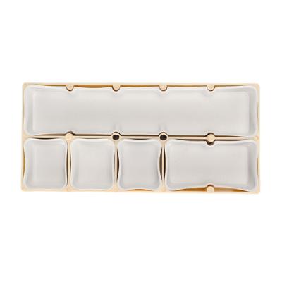 Watch Parts Storage Box Portable Stackable 5 Grids Watch Screws Storage Cotainer Beige