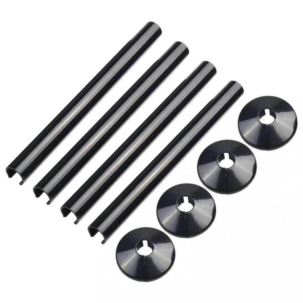 8ks trubek Kryty trubek chladiče pouzdro 15mm límce Cut Fit Koupelna Chrome Effec