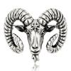 1Pc Vintage Metal Goat Head Brooch Classic Design Unisex Animal Lapel Pin for Holiday Wear Souvenir Gift Accessory