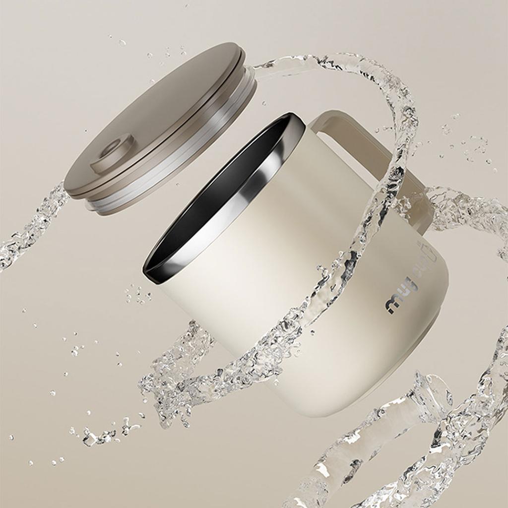 400ML Insulated Coffee Mug With Sliding Lid 304 Stainless Steel Double Wall Water Cup Sealed Milk Coffee Cup Student Drinkware