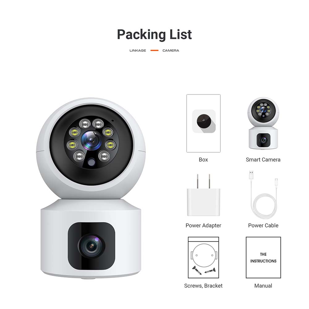 4MP Baby Monitor Dual-Linse Sicherheitschutz Mutter Kinder Wifi Kamera Innen Mini PTZ IP Videoüberwachung ICsee