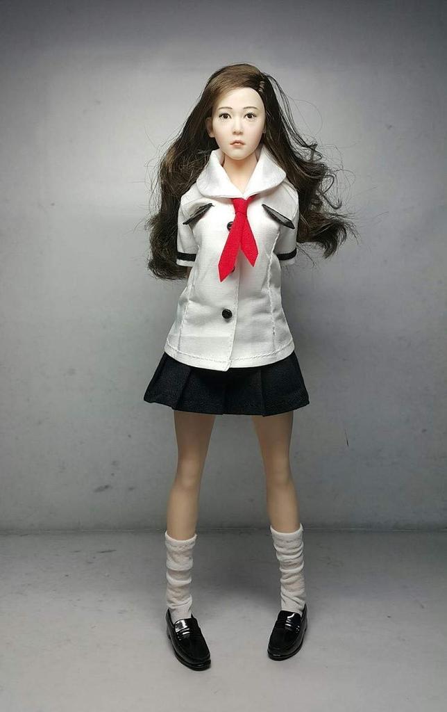 [TOYBARJAPAN] 1/6 Scale Figure Accessory/Female Asian Girl Lolita Junior Beauty Pearl Skin Head (Clothes and Body Not Included)