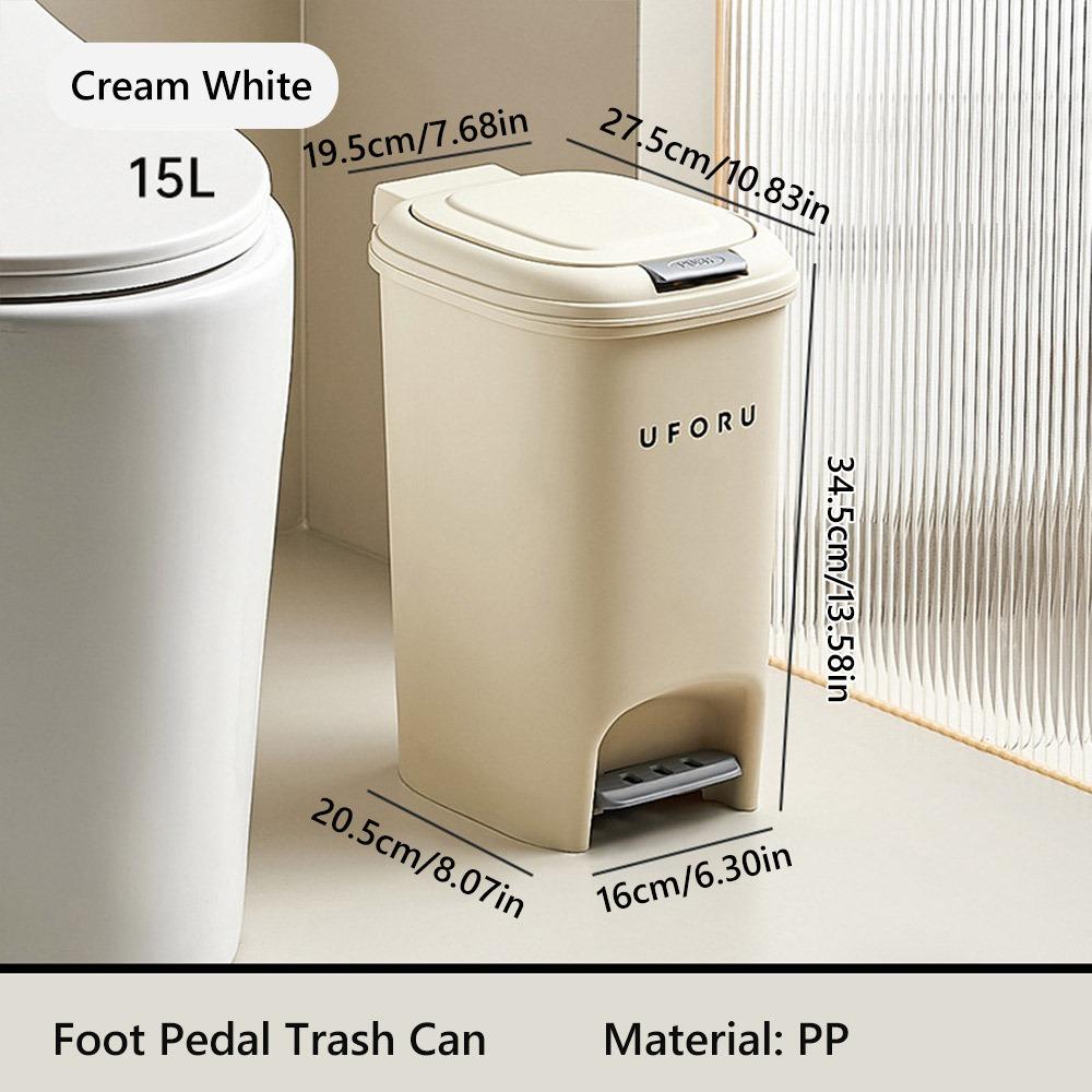with Lid Trash Can 8/10/15/20L Waste Bin Waterproof Refuse Bin Kitchen