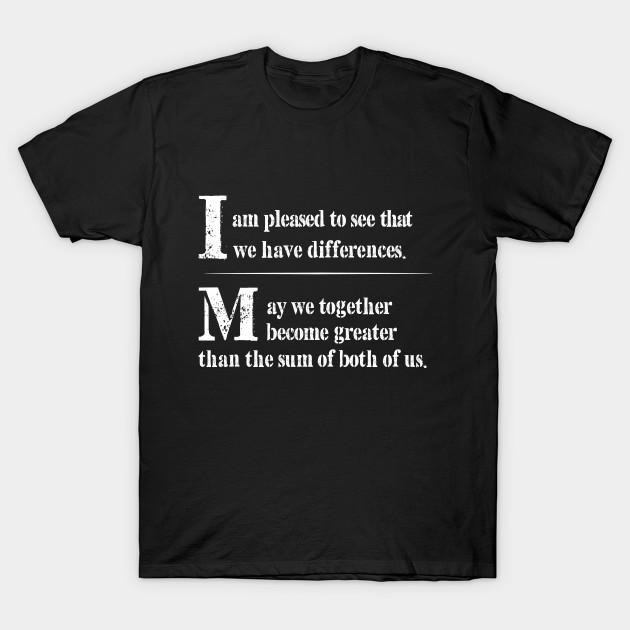 

Men Black Print T-shirt Differences Make Us Stronger No-Cut Transfer Paper Print Cotton Tshirt 2XL