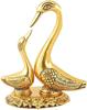 Pair of Kissing Duck Decorative Showpiece Metal Swan Set Statue for Home Table Office Desk Decoration-Gift for Him Her Couple