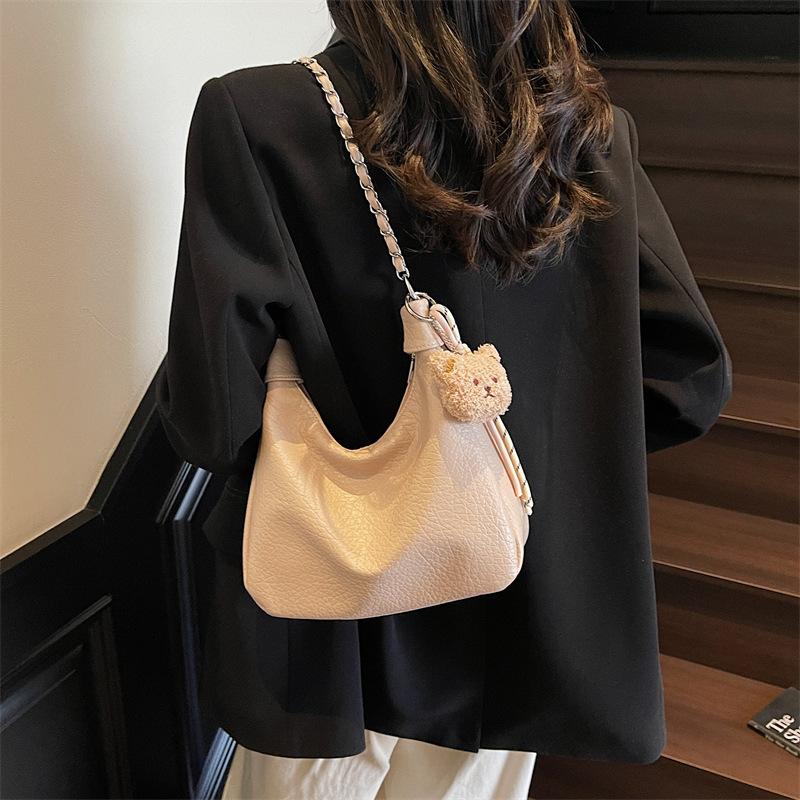 Large-capacity bag women's 2025 new summer versatile shoulder messenger bag casual niche chain dumpling bag