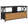 TV Stand with Drawers Black Oak Effect 90 x 33 x 45 cm
