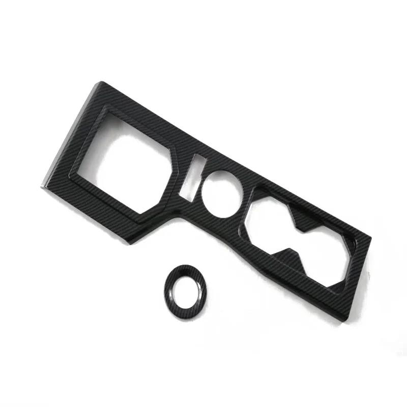 L/RHD For Mitsubishi Triton L200 2024 2025 Carbon Center Control Gear Shift Front Water Cup Holder Cover Interior Accessories