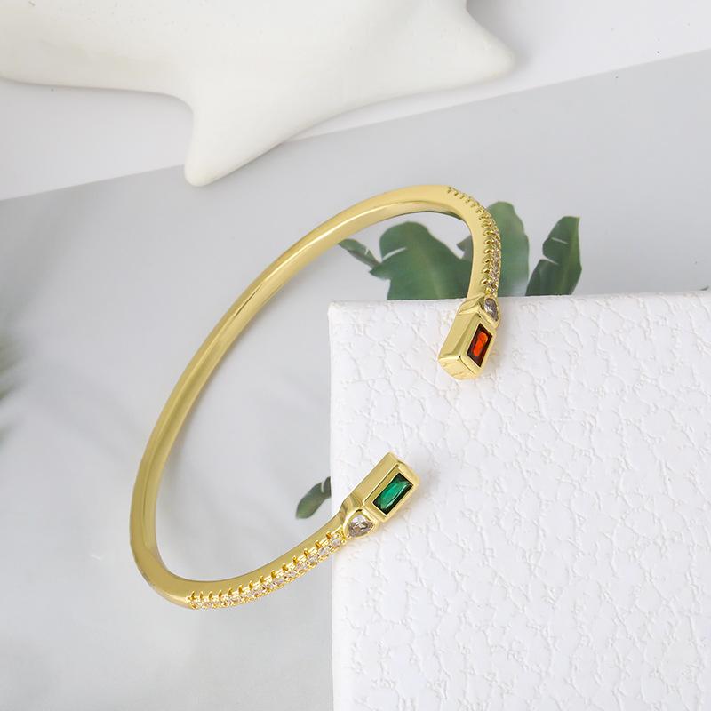 Open Bracelet Trend Ins Yellow Zircon Bracelet Temperament Korean Style Simple Banquet Hand Jewelry Gift