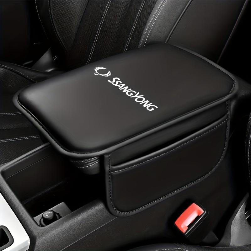 Cuscino per Vano Portaoggetti Bracciolo Auto con Porta Telefono per Ssangyong Musso Korando Rexton Torres Kyron Actyon Tivoli Rodius M200