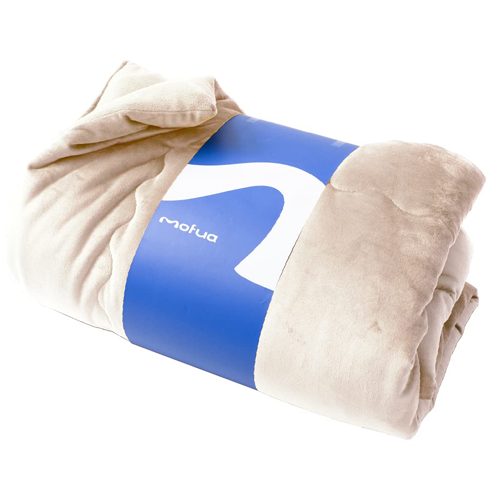 

Mofua Smooth Puff Fluffy Blanket, Double, Ivory, 57920308