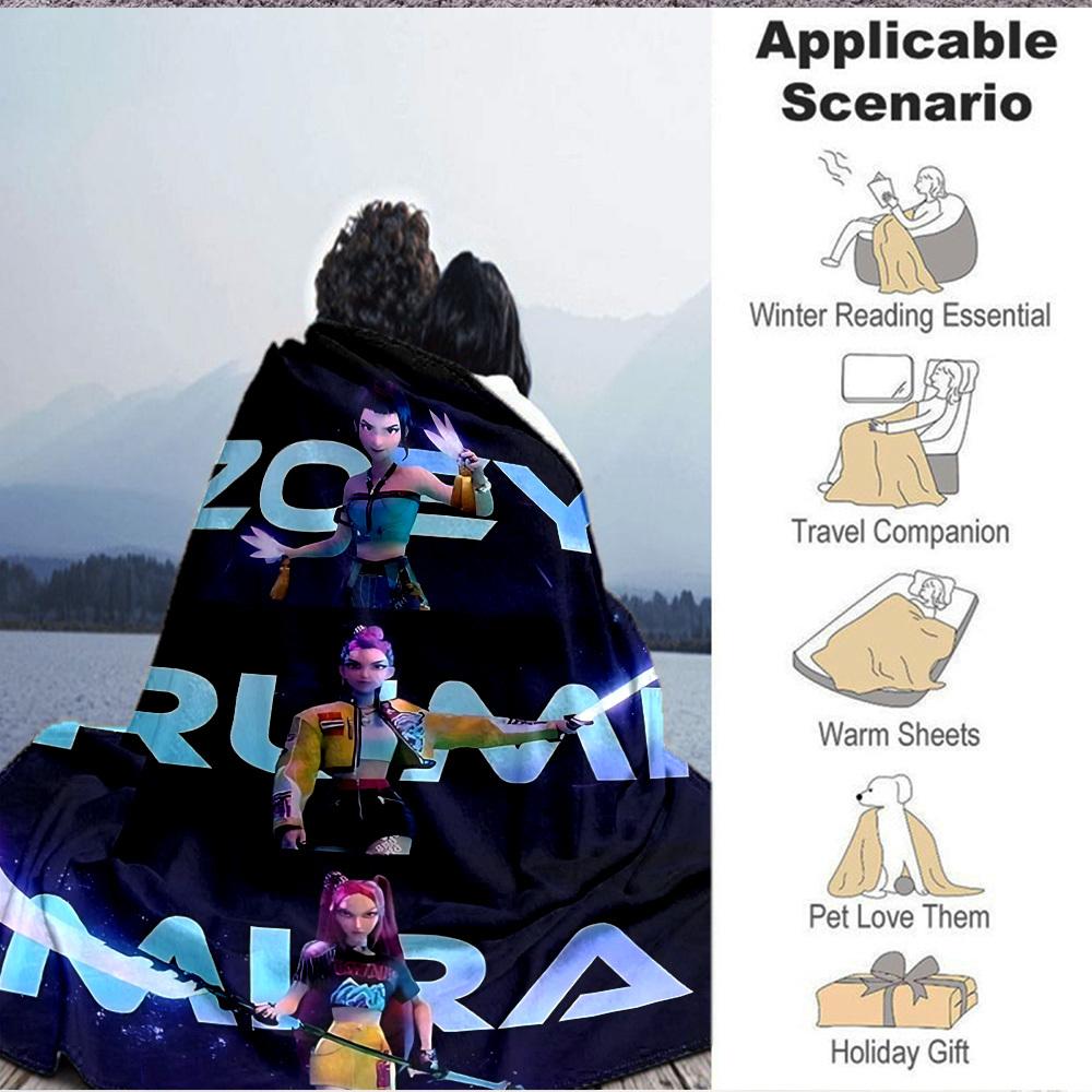 1pc ZOEY, "RUMI" Flannel Blanket [Cozy Throw Blanket] For Sofa, Bed, Travel, Camping, Livingroom, Office, Couch, Chair, And Bed