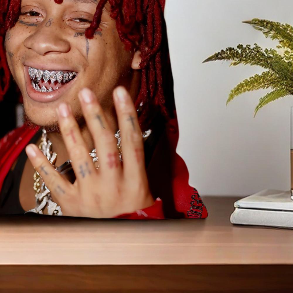 Rapper T-Trippie R-Redd 1400 Miss The Rag For Bedroom Car Coffee Shop Room and Living Room Sofa Decorative Pillow Cover Case