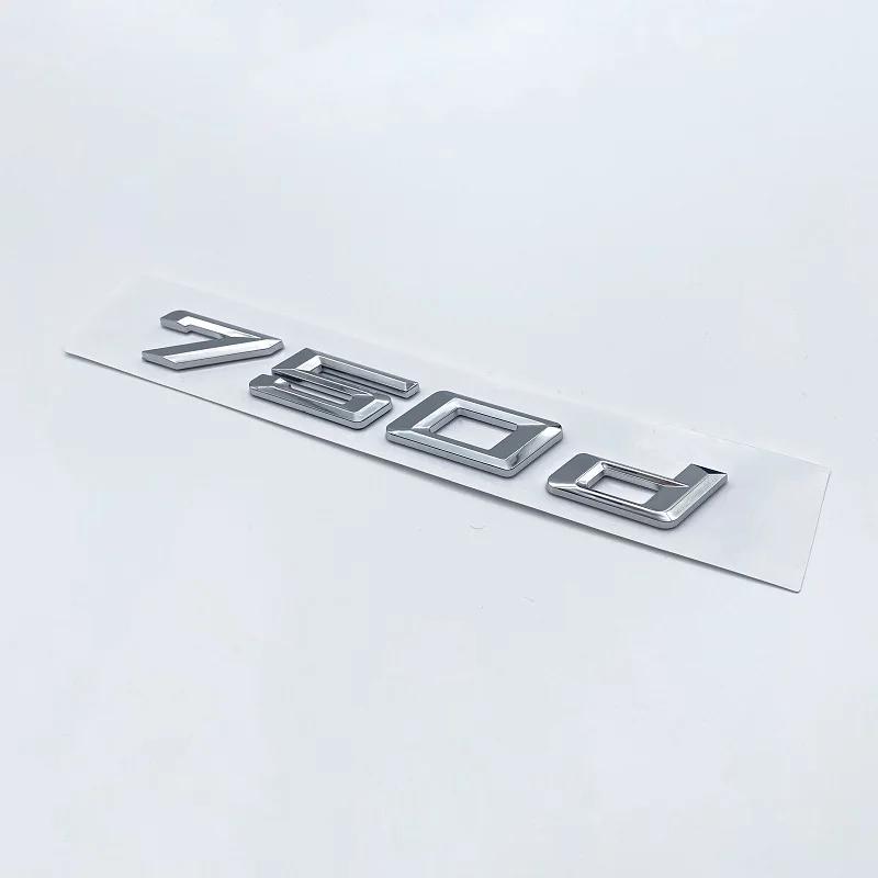 ABBD1 New Chrome Black Numbers Letters 730d 740d 745d 750d 760d ABS Emblem for 7 Series Car Trunk Exterior Decoration Logo Sticker