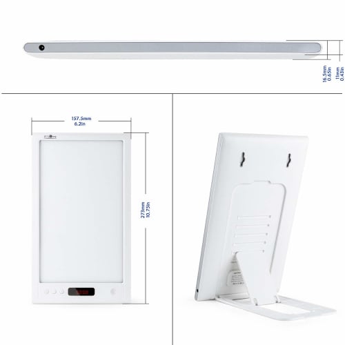 High-intensity 12000lux Full-Spectrum LED Light Therapy Alarm Clock with App Control, Resets Your Body Clock, Ideal for Oversleeping, Night Shifts, an