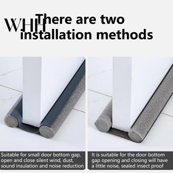 Door Stop Strip Seam Seal Flexible Cut Freely Draft Stopper Bottom Weather Stripping for Home