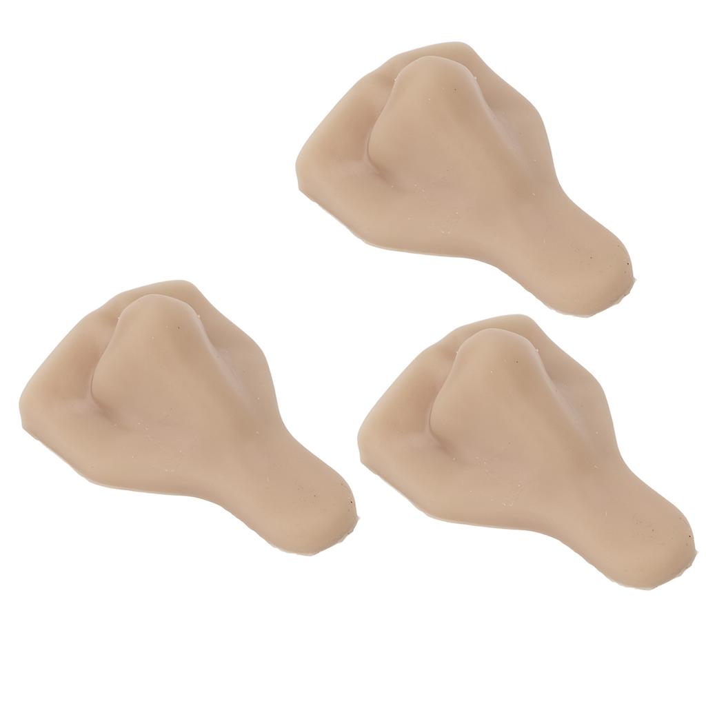 3PCS Silicone Nose Model Soft Flexible Reusable Simulation 3D Silicone Nose Model for Practice