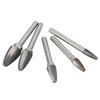 5 Stück Hartmetallfräser Einfachverzahnt Rotationsfeile mit 6mm 0.24in Schaft zum Gravieren Polieren Bohren