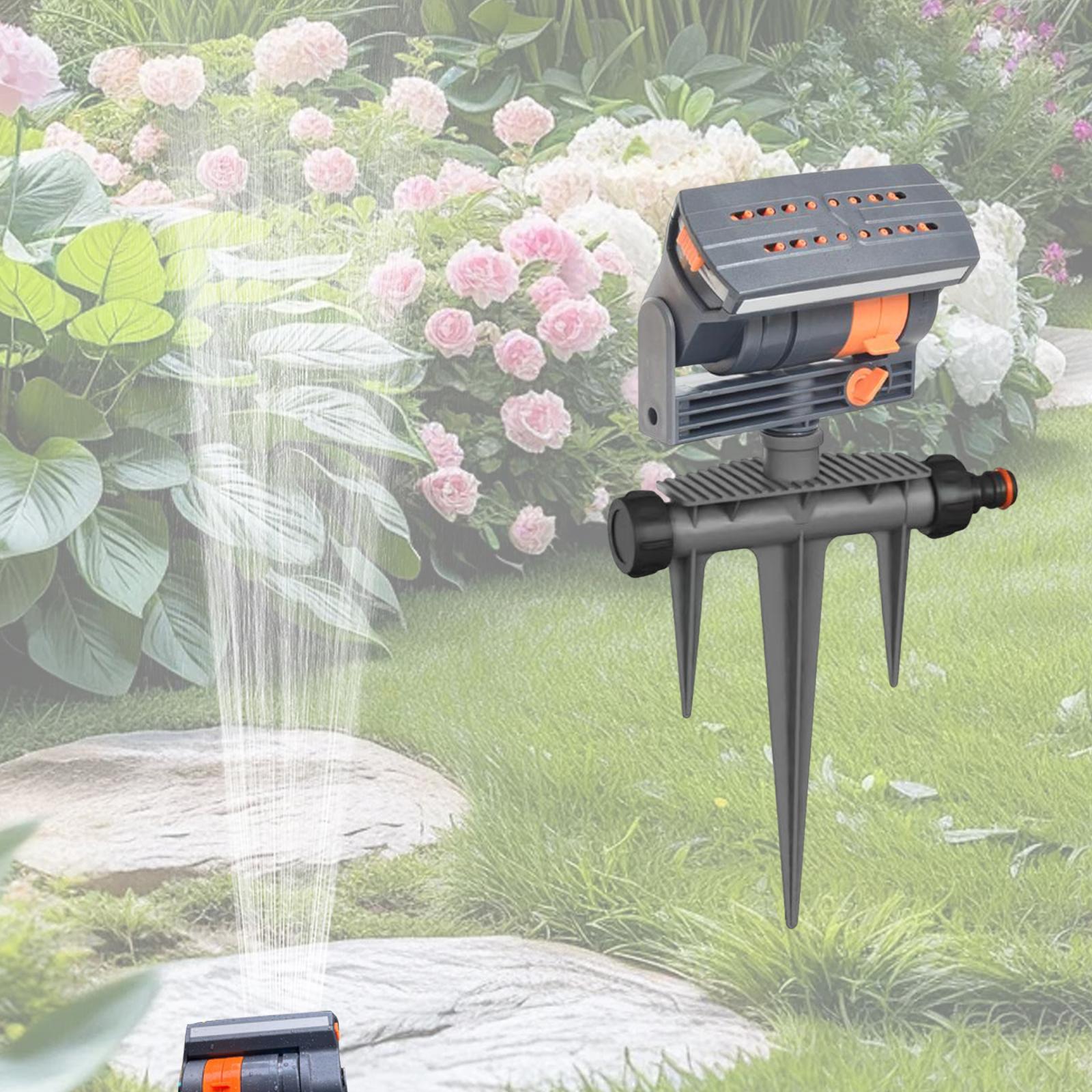 Adjustable Oscillating Sprinkler Versatile 16 Nozzle Garden Watering System Yard Flower Irrigation Tool Watering Sprayer серый