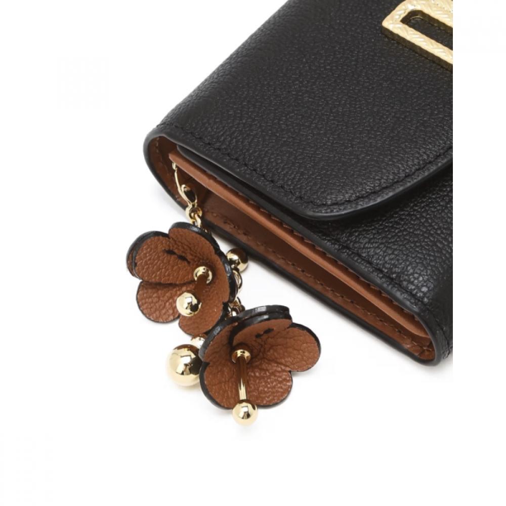Daks Azalea Black Leather Dd Decoration Wallet