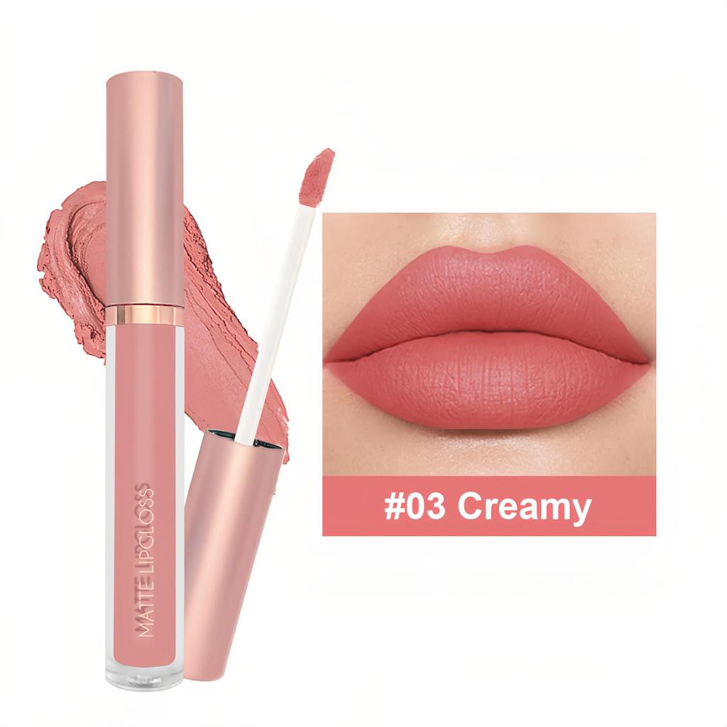 Sexy and Long-lasting Matte Liquid Lipstick Long Lasting Non Transfer Nude & Dark Shades 12 Colors Waterproof Lip Gloss Women's Beauty