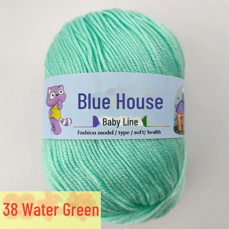 Blue Barbie Baby Yarn - 6-Strand, DIY Hand-Woven for Scarves and Slippers, Fine Hook