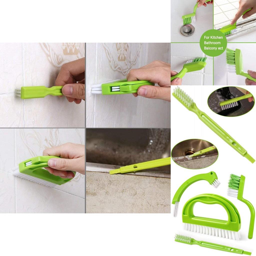 Tile Sink Bathtub Floor Crevice Brush Four Piece Set Plastic Tools Cleaning