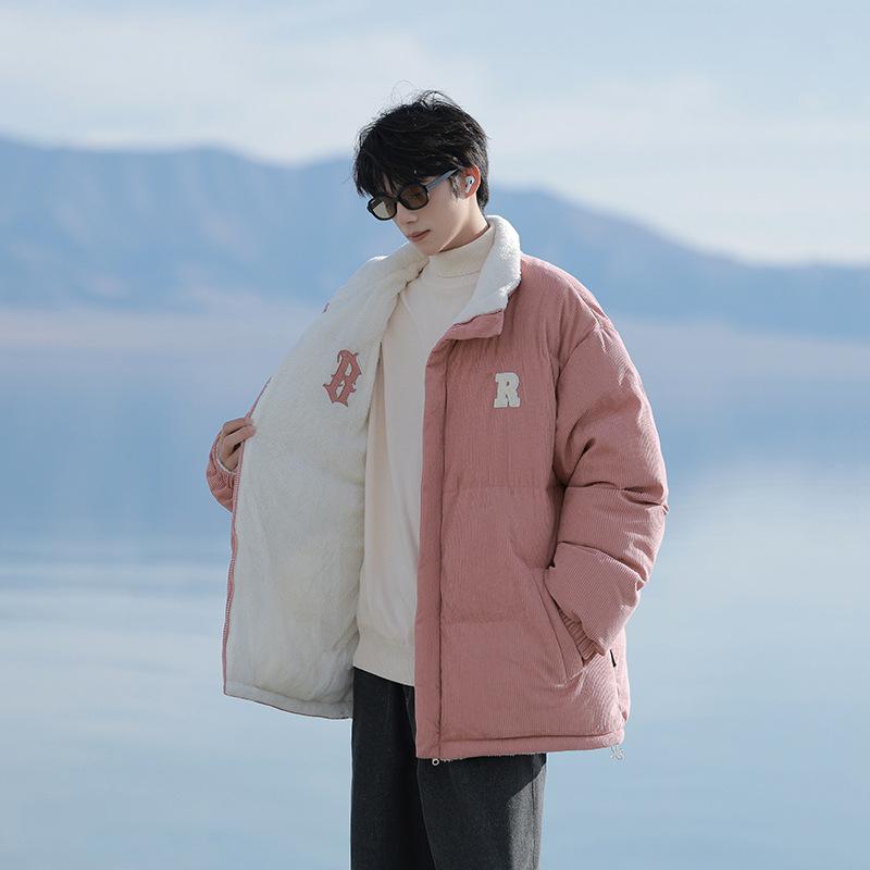 Corduroy Cotton Jacket for Men and Women, Winter Jacket for Korean Style Cotton Jacket for Thickened Couples