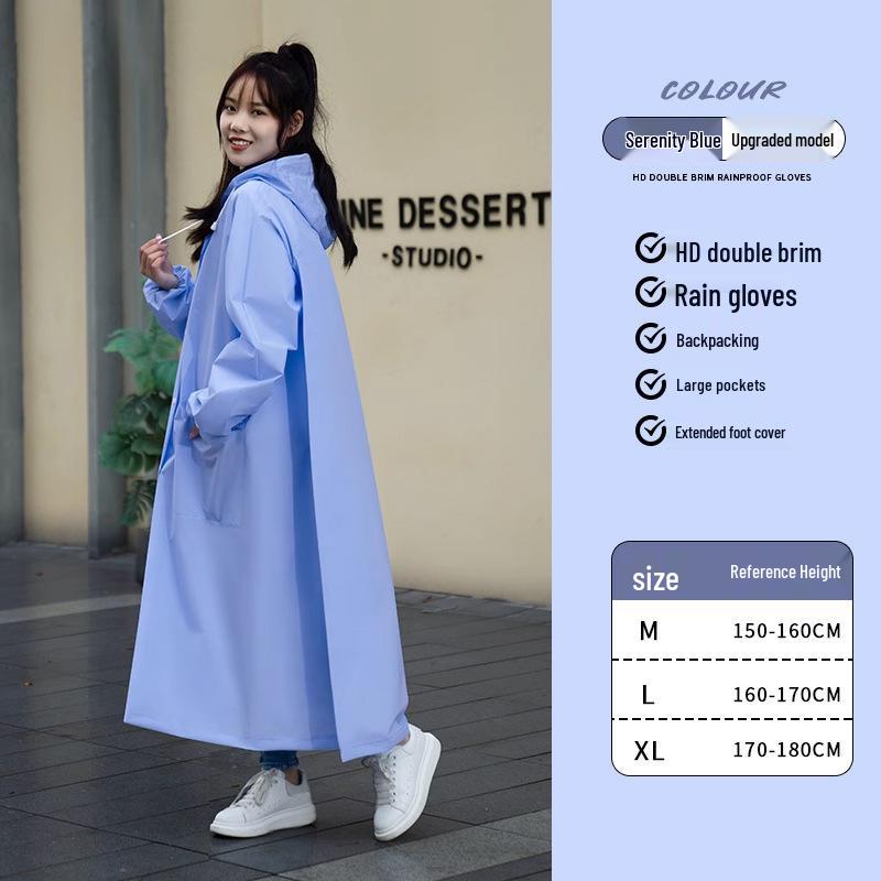 2024 Women's Electric Car Full-Body Long Rainproof Raincoat