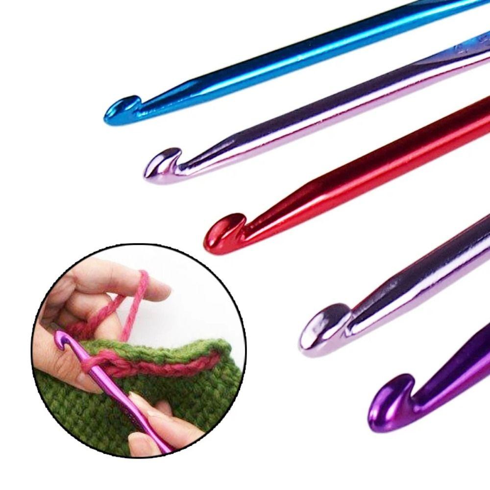 Multicolored Crochet Needles Set Comfortable Knitting Needle Handle Crochet  Weaving Accessory